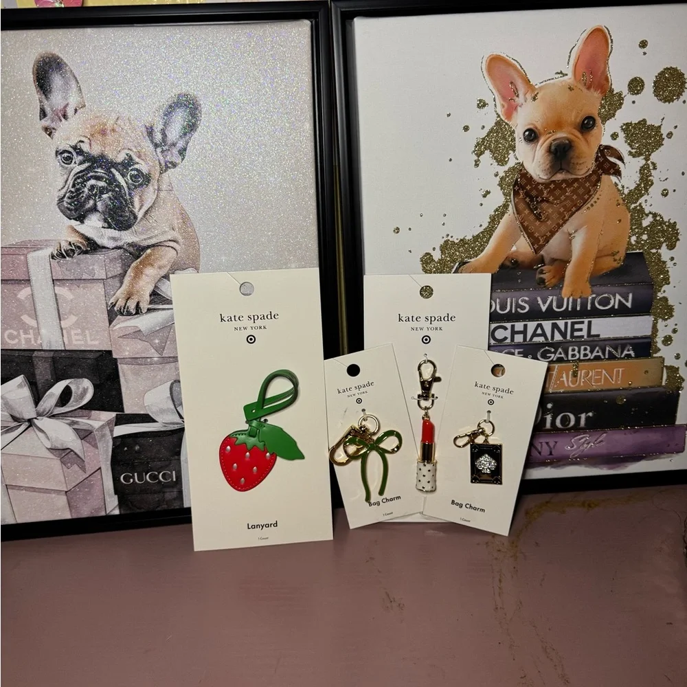 Kate Spade x Target Green Structured Tote with 4 Playful Charms & Card Case - Picture 8 of 8